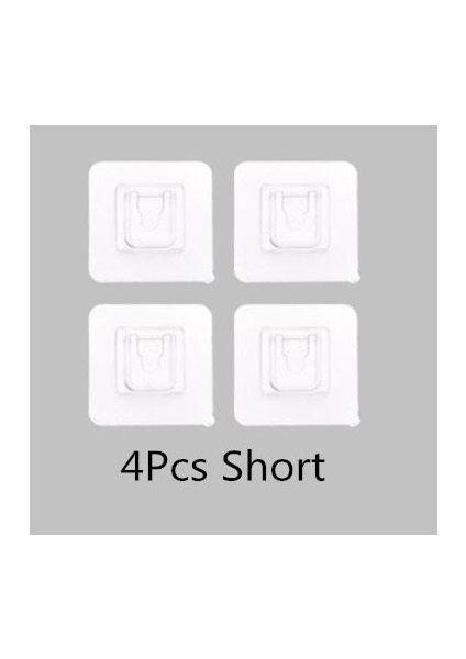 4 Adet Kısa Tip 2 Tarzı Adet Ev Plastik Kancalar Su Geçirmez Yapışkan Kanca Mutfak Banyo Için Raf Etiket Kaymaz Duvara Monte Kanca Organizatör (Yurt Dışından)