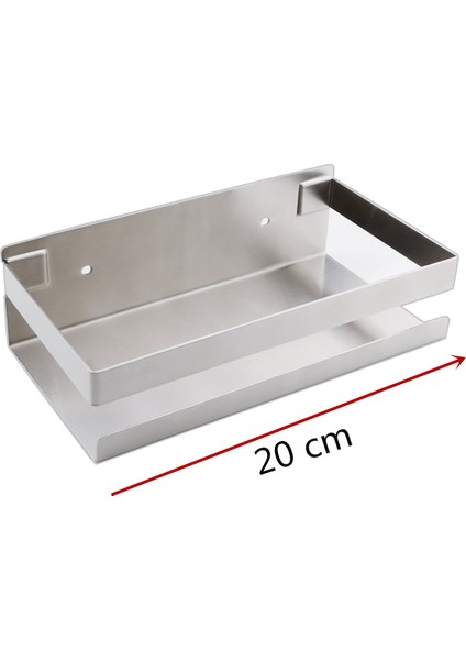 Fırçalanmış 20CM Tarzı Banyo Donanım Aksesuarları cm Modern Mat Siyah Banyo Köşe Rafları Mutfak Duvar Rafı Duş Şampuan Depolama Rafı (Yurt Dışından)