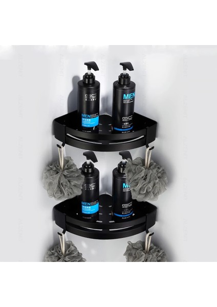 Bs-01-6c Tarzı Köşe Raf Siyah Duş Depolama Rafı Alüminyum Şampuan Tutucu Duvara Monte Organizatör Askı Banyo Caddy Mutfak Aksesuarları (Yurt Dışından) fırsatları