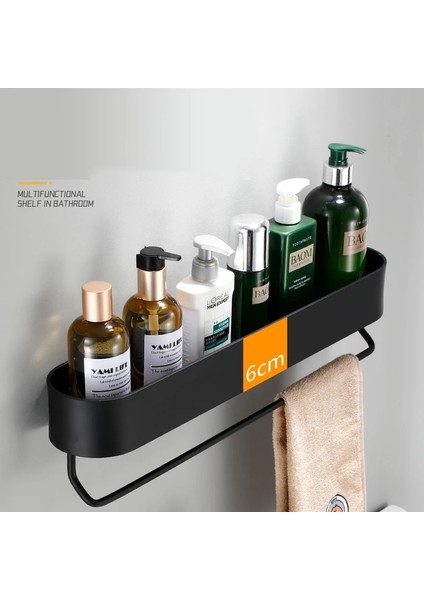 28CM Havlu Barı Mat Stil Siyah Mat Banyo Rafı Şampuan Rafı Mutfak Depolama Tutucu Havlu Çubuğu Uzay Alüminyum Mutfak Rafı Kmmoun (Yurt Dışından) fırsatları