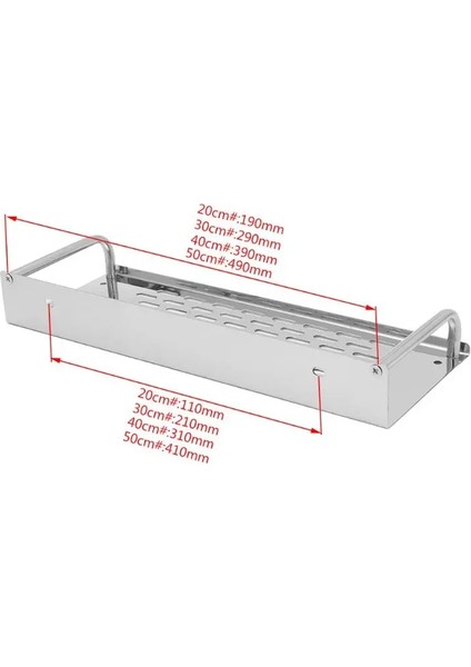 50CM Tarzı Paslanmaz Çelik Mutfak Banyo Rafı Duvara Monte Depolama Rafı Tek Katmanlı (Yurt Dışından)