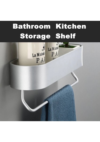 30CM Gümüş Bar Tarzı ile Uzay Alüminyum Gümüş Banyo Rafları Mutfak Duvar Rafı Duş Depolama Rafı Havlu Bar Banyo Aksesuarları cm Uzunluk (Yurt Dışından) fırsatları
