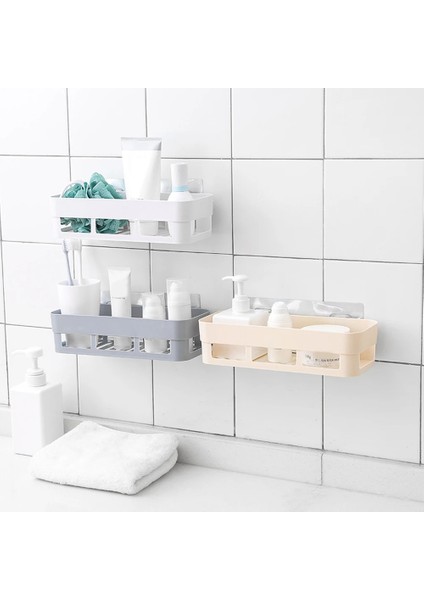 Gri2 Stili 3 Renk Banyo Rafı Banyo Yapışkanlı Depolama Rafı Mutfak Ev Dekorasyon Köşe Duş Rafı Raf Depolama Rafı Aksesuarları (Yurt Dışından) modelleri