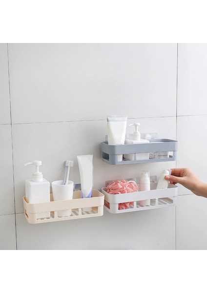 Gri2 Stili 3 Renk Banyo Rafı Banyo Yapışkanlı Depolama Rafı Mutfak Ev Dekorasyon Köşe Duş Rafı Raf Depolama Rafı Aksesuarları (Yurt Dışından) fırsatları