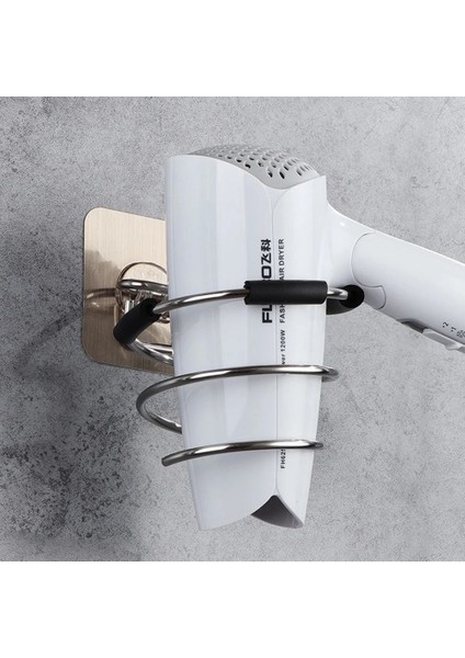 Saç Kurutma Makinesi Tutucu Stili Saç Kurutma Makinesi Tutucu Duvara Monte Organizatör Spiral Standı Tutucu Raf Paslanmaz Çelik Banyo Raf Depolama Aksesuarı Duvar Rafı (Yurt Dışından) modelleri