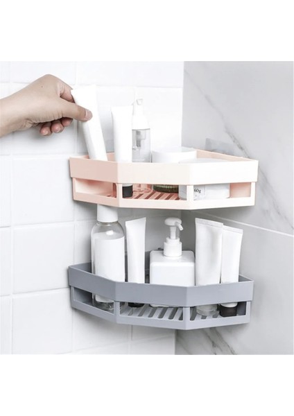 Beyaz Stil Banyo Köşe Depolama Raf Tutucu Kendinden Yapışkanlı Duvara Monte Şampuan Duş Sepeti Yıkama Rafı (Yurt Dışından) fiyatları