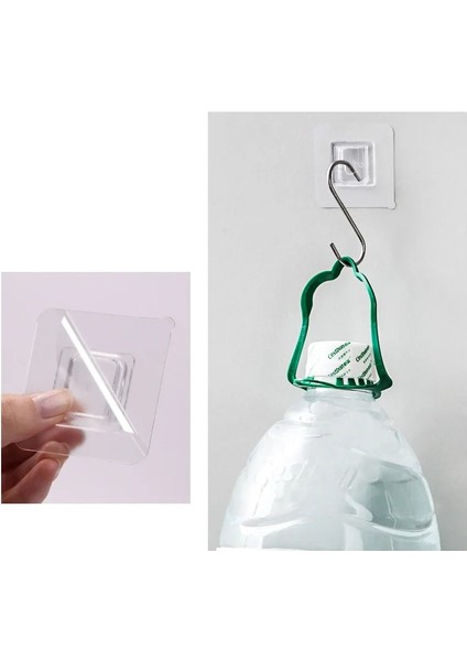 4 Adet Kısa Tarzı Ev Plastik Kancalar Su Geçirmez Yapışkan Kanca Mutfak Banyo Raf Etiket Yapışkan Duvar Güçlü Yapışkanlı Kanca Askı (Yurt Dışından)