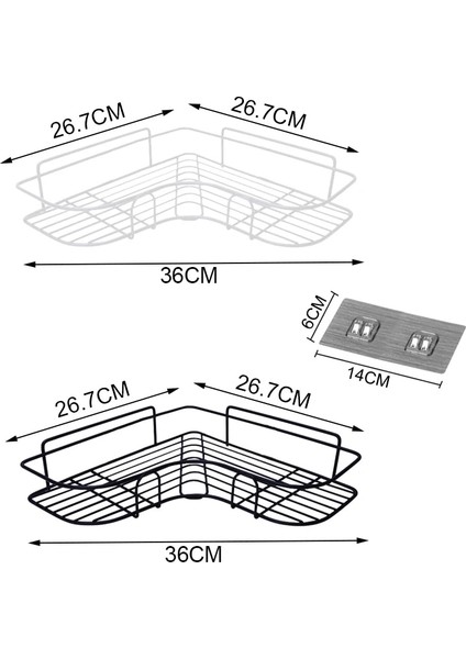 Siyah 27X15CM Tarzı Banyo Rafı Mutfak Düzenleyici Raflar Köşe Çerçeve Demir Duş Rafı Depolama Rafı Şampuan Tutucu Banyo Aksesuarları Için (Yurt Dışından) fırsatları