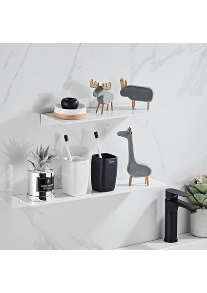 Beyaz 40CM Tarzı cm Siyah Beyaz Altın Banyo Depolama Rafı Şampuan Cosmetelves Duvara Monte Duş Rafı Ev Aksesuarları (Yurt Dışından) modelleri