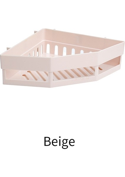 Bej Tarzı Sıcak Banyo Köşe Rafları Şampuan Tutucu Mutfak Depolama Rafı Mess Duş Organizatör Duvar Tutucu Space Saver Ev Eşyaları (Yurt Dışından)