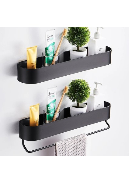 38,5 cm A1 Stili Banyo Rafı Duvara Monte Raflar Banyo Havlusu Tutucu Siyah Duş Depolama Sepeti Mutfak Düzenleyici Banyo Aksesuarları (Yurt Dışından) modelleri