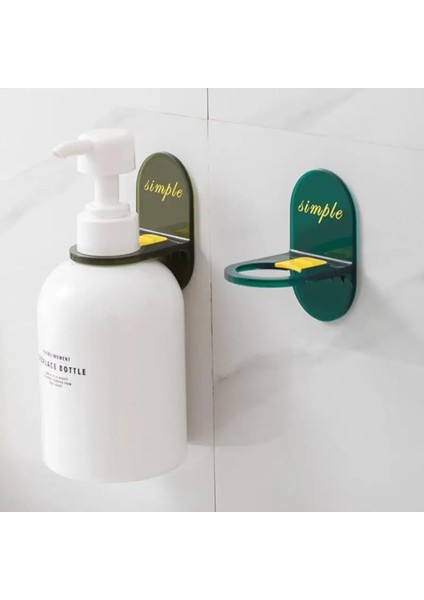 Koyu Yeşil Tarzı Abs Depolama Rafı Duş Odası Şampuanı El Sabunu Vücut Yıkama Organizatör Mutfak Deterjanı Kanca Tutucu Banyo Aksesuarları (Yurt Dışından) fırsatları