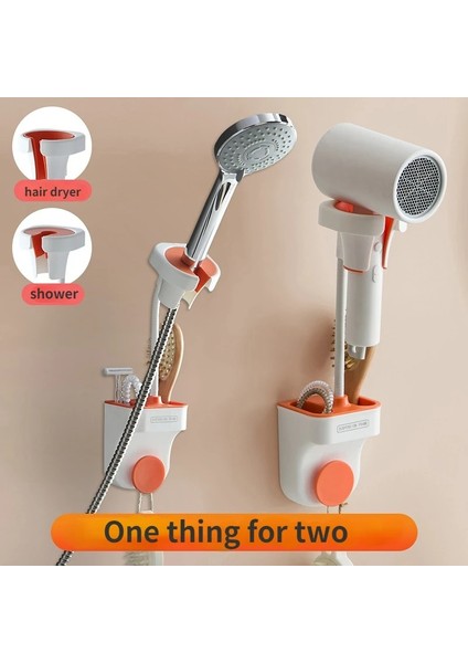 Turuncu Tarzı Çiçek Rafı Eller Serbest Ayakta Saç Kurutma Makinesi Raf Derecesi Rotasyon Evrensel Saç Kurutma Makinesi Standı Banyo Aksesuarları (Yurt Dışından) fiyatları