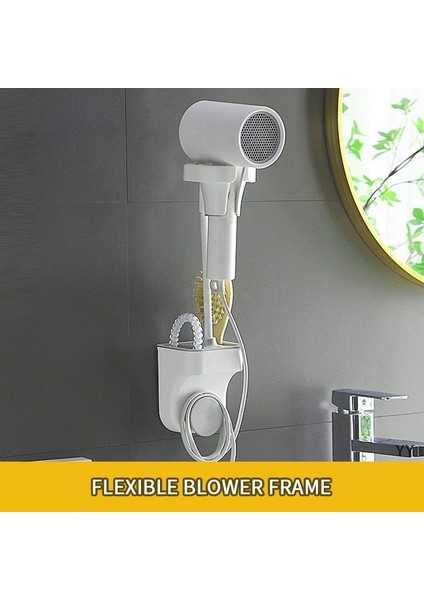 Turuncu Tarzı Çiçek Rafı Eller Serbest Ayakta Saç Kurutma Makinesi Raf Derecesi Rotasyon Evrensel Saç Kurutma Makinesi Standı Banyo Aksesuarları (Yurt Dışından) fırsatları