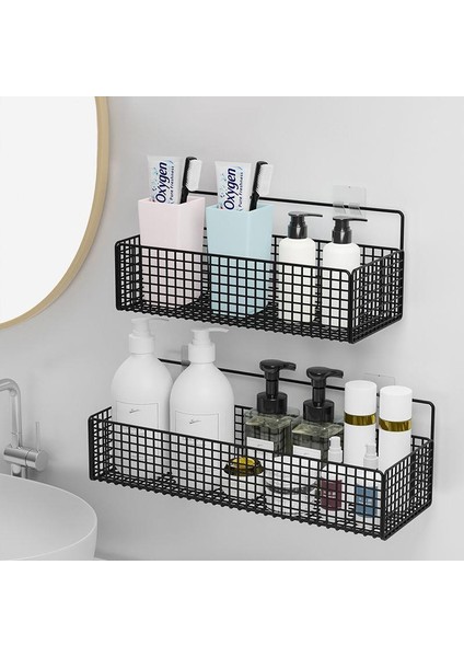 Siyah S 1pcs Tarzı Siyah Duvara Monte Banyo Rafı Organizatör Şampuan Rafı Tuvalet Aksesuarları Mutfak Ücretsiz Yumruk Çeşni Depolama Sepeti (Yurt Dışından) fiyatları