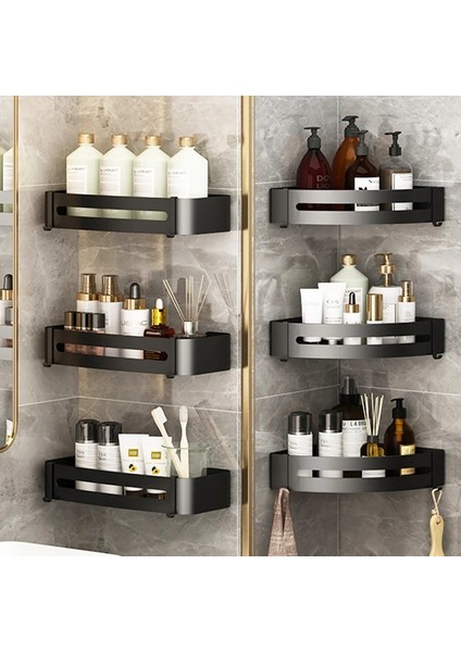 2 Adet Tarzı Köşe Raf Banyo Rafı Alüminyum Duş Depolama Rafı Siyah Köşe Rafları Duvar Ücretsiz Delme Duş Rafı Banyo Aksesuarı (Yurt Dışından) modelleri