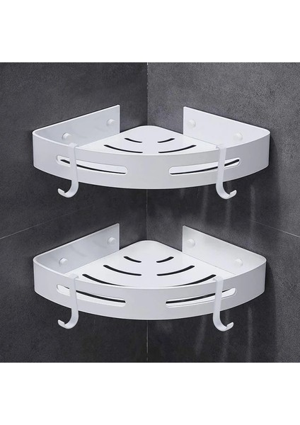 1 Adet Siyah Tarzı Banyo Duş Rafı Köşe Rafı 4 Kanca ile Banyo Tuvalet Mutfak Depolama Organizatör Yapıştırıcı Hiçbir Sondaj Alüminyum Raflar (Yurt Dışından) fırsatları