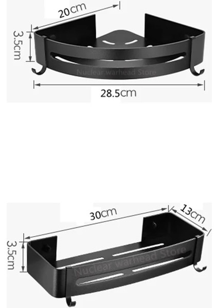 GJ12-ÜÇGEN-1 Katman Stili Üçgen Havlu Duş Depolama Rafı Siyah Köşe Rafları Duvara Monte Alüminyum Şampuan Tutucu Hiçbir Matkap Banyo Raf Organizatör (Yurt Dışından)