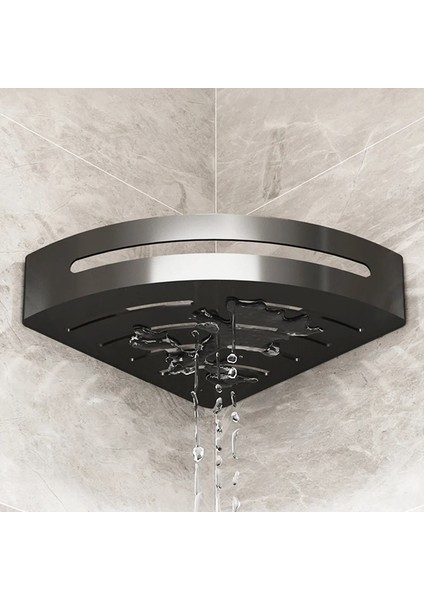 2 Adet Tarzı Köşe Raf Banyo Rafı Alüminyum Duş Depolama Rafı Siyah Köşe Rafları Duvar Ücretsiz Delme Duş Rafı Banyo Aksesuarı (Yurt Dışından) fırsatları