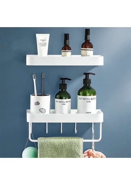 Kanca Tarzıyla 30CM Tuqiu Banyo Rafı Banyo Duş Rafı Alüminyum Beyaz Banyo Şampuanı Tutucu Köşe Raf Duvara Monte Mutfak Depolama Tutucu (Yurt Dışından) fiyatları