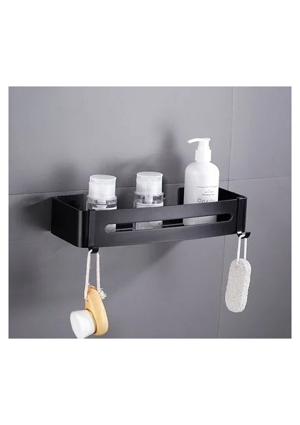 Tip 6 Siyah Stil Ücretsiz Yumruk Banyo Rafları Duş Depolama Rafı Duvar Mutfak Rafı Depolama Organizatör Dolapları Mutfak Banyo Aksesuarları (Yurt Dışından)