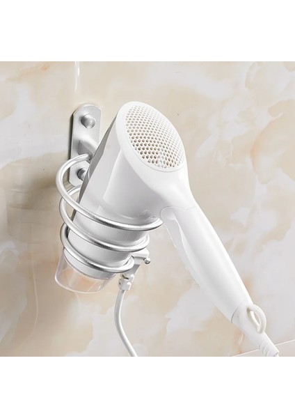 Tırnak Stili ile Mat Saç Kurutma Makinesi Tutucu Duvara Monte Organizatör Spiral Standı Tutucu Raf Alüminyum Banyo Raf Depolama Banyo Aksesuarı Duvar Rafı (Yurt Dışından)