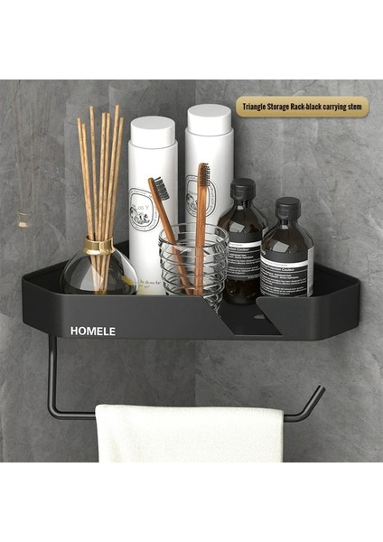 No.4 Stili Duvara Monte Köşe Havlu Tutucu Depolama Raf Çubuğu Bornoz Askısı ile Banyo Rafları Için Kare Sepet Askısı Mutfak Aksesuarları (Yurt Dışından)