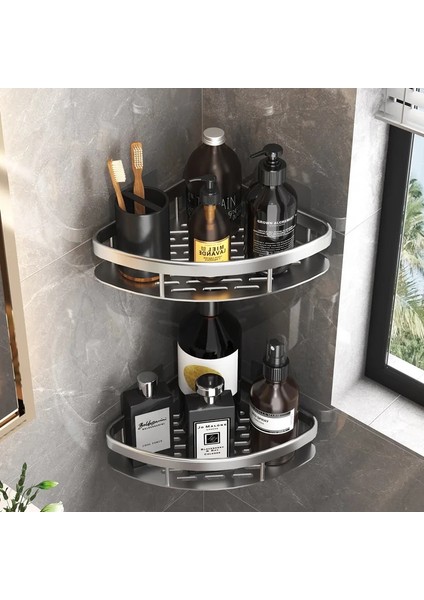 Tip 2 Gümüş Tarzı Ücretsiz Yumruk Banyo Rafları Duş Depolama Rafı Duvar Mutfak Rafı Depolama Organizatör Dolapları Mutfak Banyo Aksesuarları (Yurt Dışından) modelleri