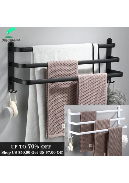Siyah Üç 30CM Tarzı Shbshaımy Uzay Alüminyum Havlu Askısı Duvara Monte Havlu Askısı Banyo Moda Beyaz Havlu Bar Rayı Mat Beyaz Havlu Tutucu (Yurt Dışından) fiyatları