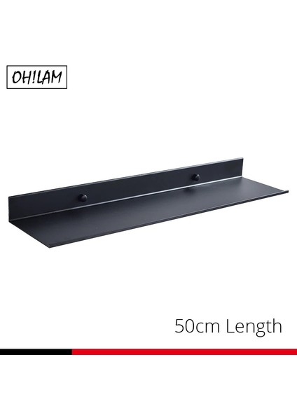 BS001-50CM Stili Siyah Banyo Rafları cm Uzunluk Mutfak Duvar Raf Duş Sepeti Depolama Rafı Havlu Bar Robe Kanca Banyo Aksesuarları (Yurt Dışından)
