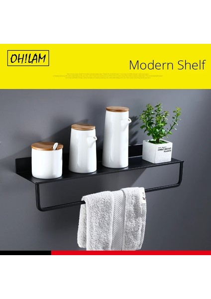 BS001-50CM Stili Siyah Banyo Rafları cm Uzunluk Mutfak Duvar Raf Duş Sepeti Depolama Rafı Havlu Bar Robe Kanca Banyo Aksesuarları (Yurt Dışından) fırsatları