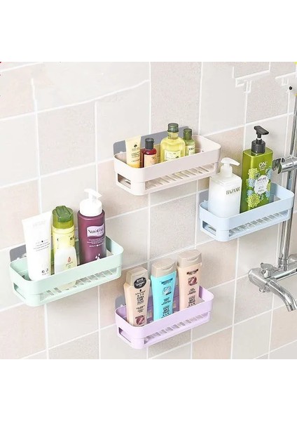 Yeşil Tarzı Banyo Rafı Banyo Yapışkanlı Depolama Rafı Mutfak Ev Dekorasyon Köşe Duş Rafı Raf Depolama Raf Aksesuarları 4 Renk (Yurt Dışından) fırsatları