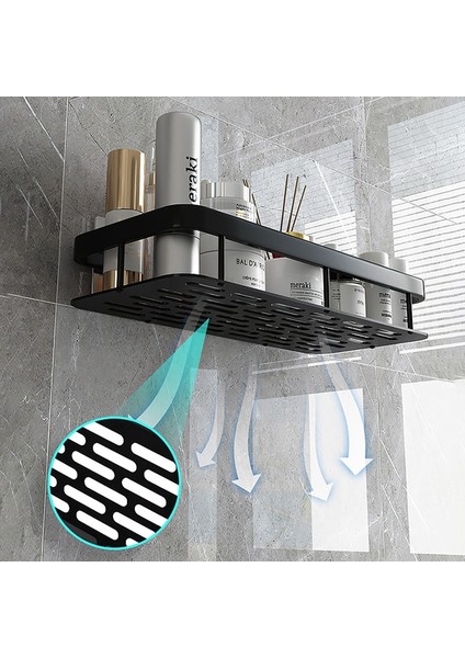 B Gümüş Tarzı Musamban Yumruksuz Banyo Rafı Matkapsız Köşe Rafları Duş Mutfak Düzenleyici Depolama Raf Tutucu Banyo Aksesuarları Seti (Yurt Dışından) fiyatları