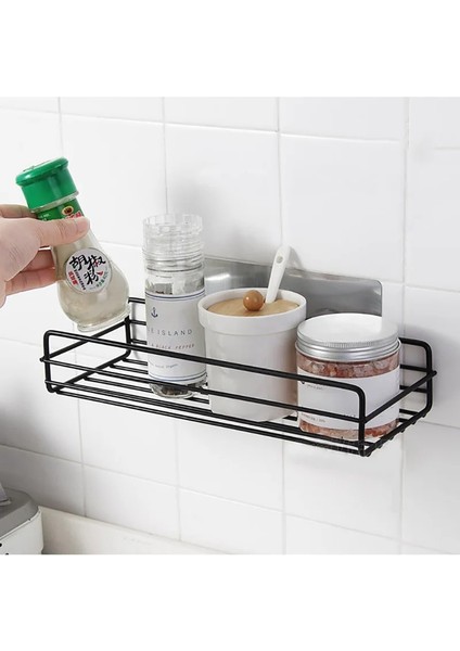 F Tarzı Banyo Rafı Duş Rafları Şampuan Depolama Rafı Mutfak Depolama Tutucu Yumruksuz Duvara Monte Organizatör Banyo Aksesuarları (Yurt Dışından) modelleri