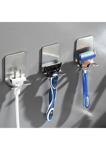 Tip B 1 Pc Stili Tıraş Makinesi Depolama Raf Raf Paslanmaz Çelik Jilet Tutucu Duvar Banyo Saç Kurutma Makinesi Tıraş Bıçağı Standı Organizatör Askı Kancaları (Yurt Dışından)