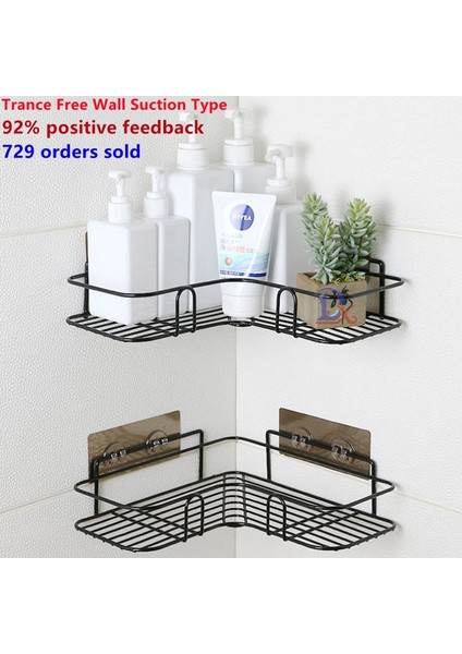 No.2 Tarzı Banyo Rafı Duş Şampuan Sabun Organizatör Üçgen Kozmetik Ücretsiz Yumruk Emme Duvara Monte Depolama Rafı Mutfak Tuvalet Için (Yurt Dışından) fiyatları
