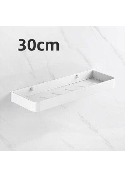 B-30 cm Stili Banyo Rafı Beyaz Alüminyum Emtia Organizatör Rafları Mutfak Depolama Rafı Duş Şampuan Tutucu Havlu Asılı Bar (Yurt Dışından)