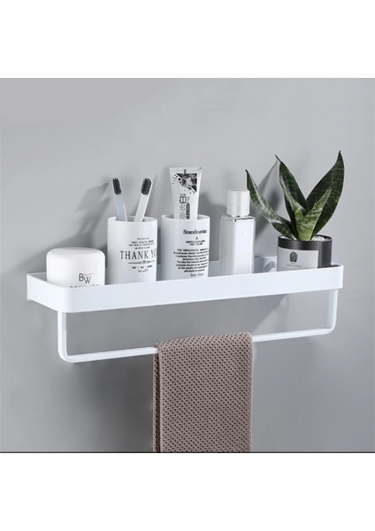 B-30 cm Stili Banyo Rafı Beyaz Alüminyum Emtia Organizatör Rafları Mutfak Depolama Rafı Duş Şampuan Tutucu Havlu Asılı Bar (Yurt Dışından) fırsatları