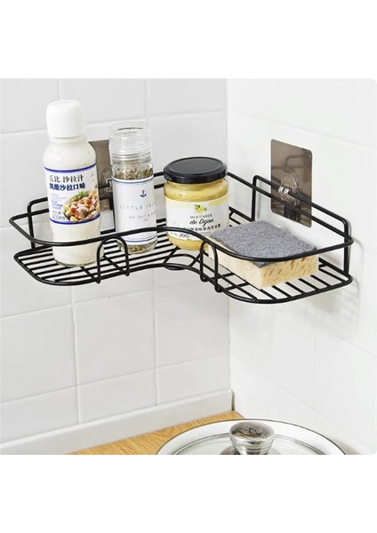 Bir Stil Banyo Aksesuarları Yumruk Ücretsiz Köşe Banyo Rafı Banyo Armatürleri Ferforje Depolama Rafı Mutfak Tripodu Raf Mj (Yurt Dışından) fırsatları
