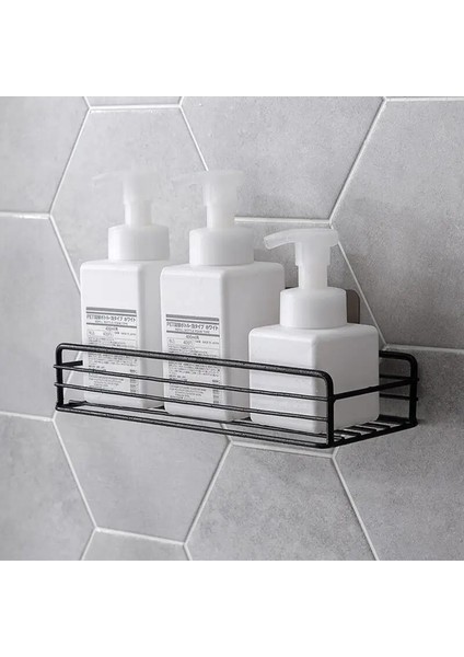 1 Beyaz Rcak B Stili Hiçbir Sondaj Duvara Montaj Banyo Köşe Duş Şampuan Demir Metal Mutfak Rafı Vantuz Depolama Rafı Tutucu Aksesuarları (Yurt Dışından) modelleri