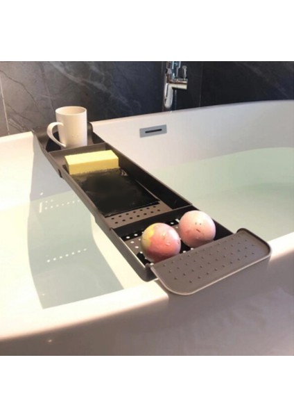 Koyu Gri Tarzı Drenaj Teleskopik Küvet Rafı, Banyo, Plastik Banyo Lavabo Rafı, Küvet Tepsisi, Mutfak Lavabosu, Banyo ve Depolama Rafı (Yurt Dışından) indirimleri