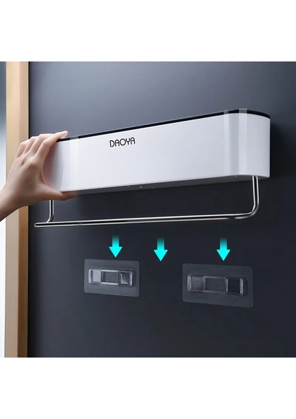 Siyah Depolama Rafı Stili Wc Raf Duş Caddy Organizatör Duvara Montaj Şampuan Rafı Havlu Bar Yok Sondaj Mutfak Banyo Depolama Banyo Aksesuarları (Yurt Dışından) fırsatları