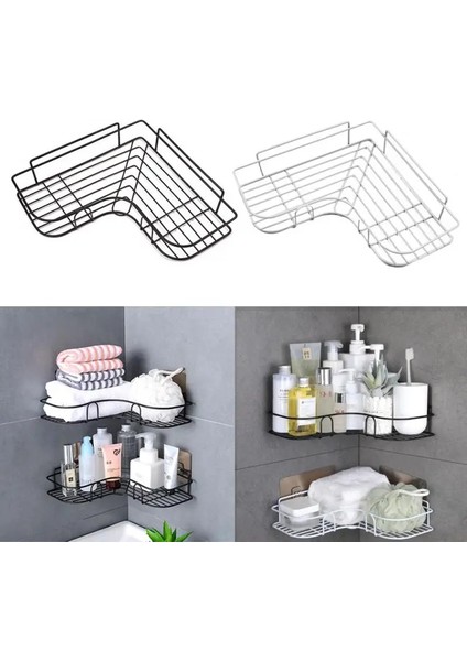 No.4 Stili Banyo Rafları Paslanmaz Çelik Banyo Köşe Rafı Mutfak Punch-Ücretsiz Üçgen Depolama Rafı Vantuzlu Depolama Rafı (Yurt Dışından) indirimleri