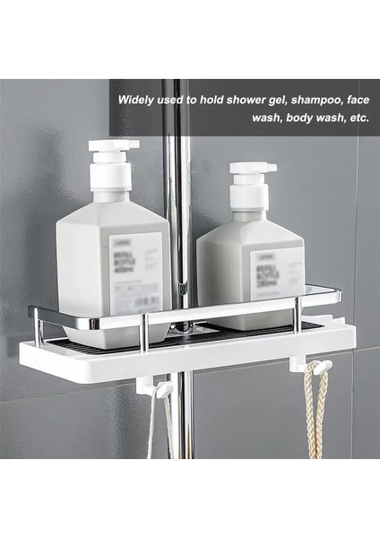 Siyah Yuvarlak Delik Stili Banyo Ayrılabilir Kutup Rafları Tutucu Duş Depolama Rafı Şampuan Şişesi Tepsi Raf Organizatör Tek Katmanlı Duş Başlığı Tutucu (Yurt Dışından) modelleri