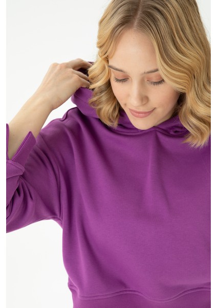 Kadın Mor Sweatshirt 50271652-VR203 fiyatları
