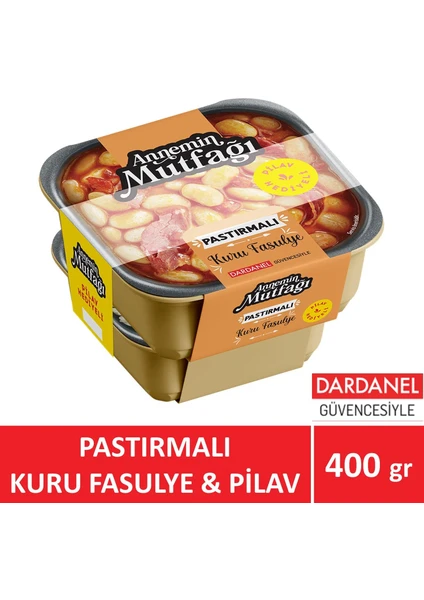 Annemin Mutfağı Hazır Yemek Pastırmalı Kuru Fasulye 200 gr & Pilav 200 gr