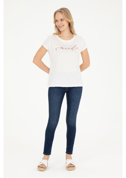 Kadın Ekru Tişört 50282894-VR019 fırsatları