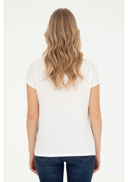 Kadın Ekru Tişört 50282894-VR019 indirimleri