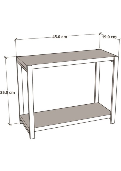 Furnature Design Banyo Düzenleyici 2 Raflı Metal Masa Üstü Organizer - Beyaz