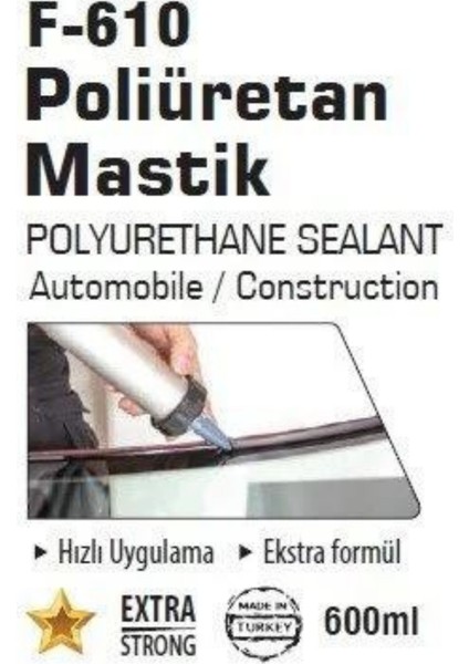 Fıxed Poliüretan Mastik Siyah 600 ml